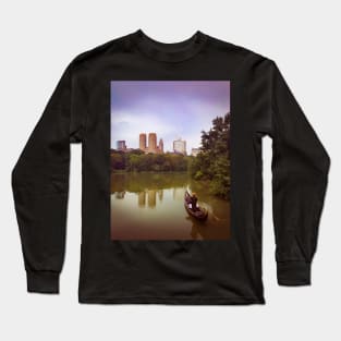 Central Park Boat New York City Manhattan Long Sleeve T-Shirt